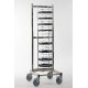 CARRELLO PORTATEGLIE IN ACCIAIO INOX PER 40 TEGLIE 60x40 CM.