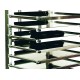 RASTRELLIERA PORTATEGLIE IN ACCIAIO INOX  PER 20 TEGLIE 60x40 CM.