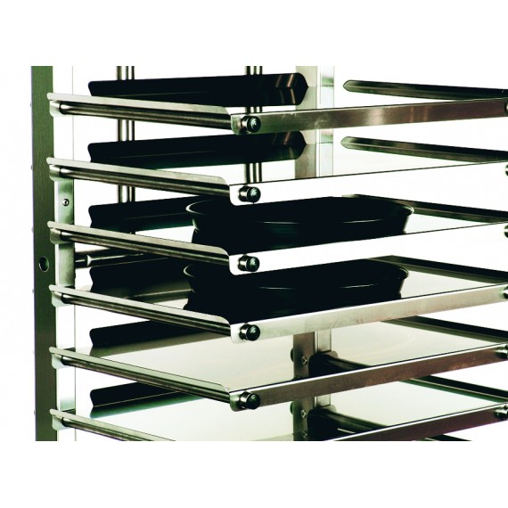 RASTRELLIERA PORTATEGLIE IN ACCIAIO INOX  PER 20 TEGLIE 60x40 CM.