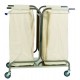 CARRELLO PORTABIANCHERIA IN ACCIAIO INOX 1 SACCO