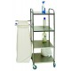 CARRELLO PORTABIANCHERIA IN ACCIAIO INOX 1 SACCO