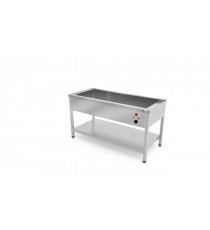 Tavolo bagnomaria con ripiano inferiore profondità 700mm