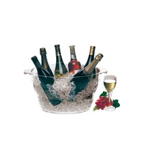 Secchio Vino Con Maniglie In Acrilico Diam. 18,5 cm