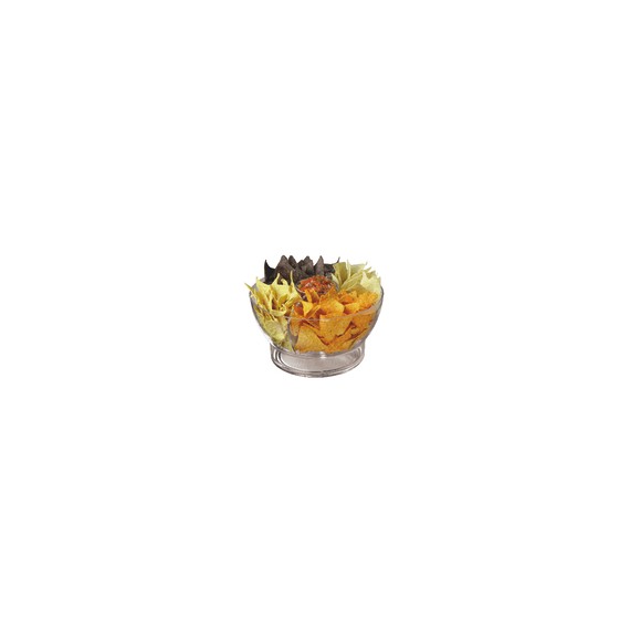 Piatto Aperitivi In Acrilico Con Inserto Inox Diam. 36 cm