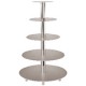 Alzata Per Torte 3 Piani In Alluminio E Acciaio Inox Diam. 32 cm