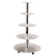 Alzata Per Torte 4 Piani In Alluminio E Acciaio Inox Diam. 40 cm