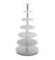 Alzata Per Torte 7 Piani In Alluminio E Acciaio Inox Diam. 50 cm