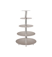 Alzata Per Torte 7 Piani In Alluminio E Acciaio Inox Diam. 50 cm