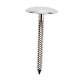 Conf. 10 Pz Chiodi Per Fiori Cm 3,5 Testa Fungo In Acciaio inox L. 35 cm