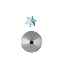 Set 6 Pz Bocchette Foro A Stella 3 mm In Acciaio Inox (5 Punte)