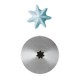 Set 6 Pz Bocchette Foro A Stella 3 mm In Acciaio Inox (6 Punte)