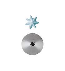 Set 6 Pz Bocchette Foro A Stella 3 mm In Acciaio Inox (6 Punte)