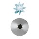 Set 6 Pz Bocchette Foro A Stella 3,5 mm In Acciaio Inox (7 Punte)