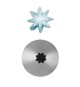 Set 6 Pz Bocchette Foro A Stella 5 mm In Acciaio Inox (8 Punte)