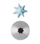 Set 6 Pz Bocchette Foro A Stella 6 mm In Acciaio Inox (7 Punte)