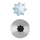 Set 6 Pz Bocchette Foro A Stella 6 mm In Acciaio Inox (7 Punte)