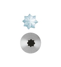 Set 6 Pz Bocchette Foro A Stella 6 mm In Acciaio Inox (7 Punte)