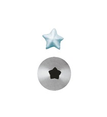 Set 6 Pz Bocchette Foro A Stella 7 mm In Acciaio Inox (8 Punte)