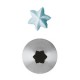 Set 6 Pz Bocchette Foro A Stella 7 mm In Acciaio Inox (5 Punte)