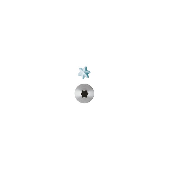 Set 6 Pz Bocchette Foro A Stella 7 mm In Acciaio Inox (5 Punte)