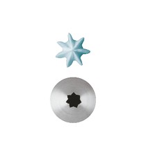 Set 6 Pz Bocchette Foro A Stella 7 mm In Acciaio Inox (6 Punte)