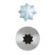 Set 6 Pz Bocchette Foro A Stella 7 mm In Acciaio Inox (7 Punte)