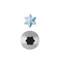 Set 6 Pz Bocchette Foro A Stella 11 mm In Acciaio Inox (5 Punte)