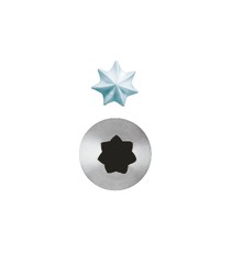 Set 6 Pz Bocchette Foro A Stella 11 mm In Acciaio Inox (6 Punte)