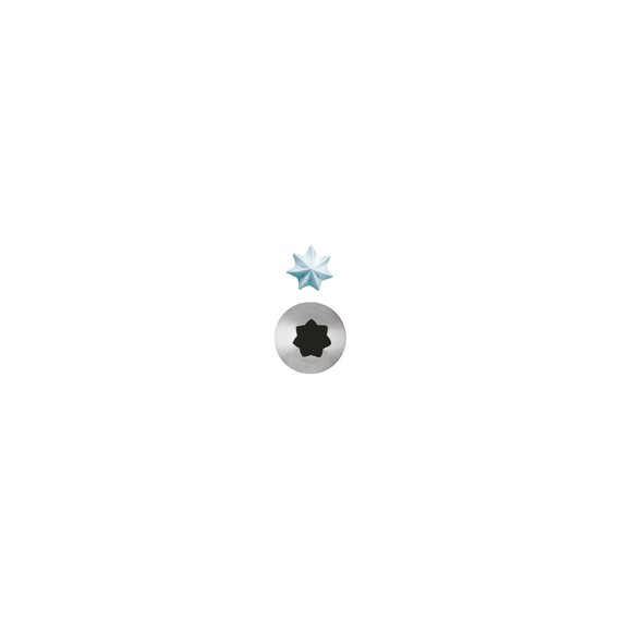 Set 6 Pz Bocchette Foro A Stella 11 mm In Acciaio Inox (6 Punte)