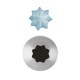 Set 6 Pz Bocchette Foro A Stella 11 mm In Acciaio Inox (7 Punte)