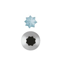 Set 6 Pz Bocchette Foro A Stella 11 mm In Acciaio Inox (7 Punte)