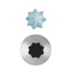 Set 6 Pz Bocchette Foro A Stella 11 mm In Acciaio Inox (8 Punte)