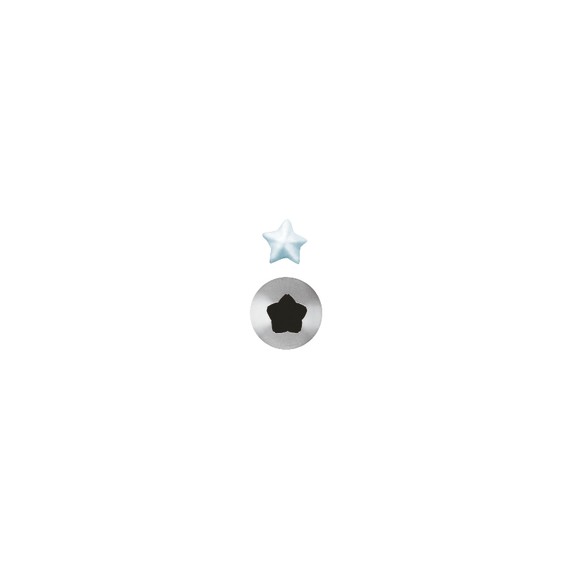 Set 6 Pz Bocchette Foro A Stella 11 mm In Acciaio Inox (8 Punte)