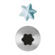 Set 6 Pz Bocchette Foro A Stella 13 mm In Acciaio Inox (5 Punte)