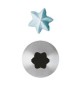 Set 6 Pz Bocchette Foro A Stella 13 mm In Acciaio Inox (6 Punte)