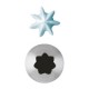 Set 6 Pz Bocchette Foro A Stella 13 mm In Acciaio Inox (6 Punte)