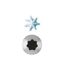 Set 6 Pz Bocchette Foro A Stella 13 mm In Acciaio Inox (6 Punte)