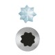 Set 6 Pz Bocchette Foro A Stella 13 mm In Acciaio Inox (7 Punte)
