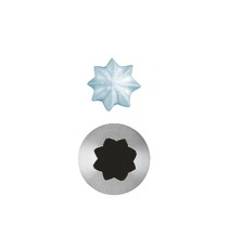 Set 6 Pz Bocchette Foro A Stella 13 mm In Acciaio Inox (7 Punte)