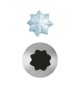 Set 6 Pz Bocchette Foro A Stella 13 mm In Acciaio Inox (8 Punte)