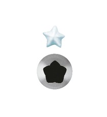 Set 6 Pz Bocchette Foro A Stella 13 mm In Acciaio Inox (8 Punte)