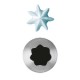 Set 6 Pz Bocchette Foro A Stella 18 mm In Acciaio Inox (6 Punte)