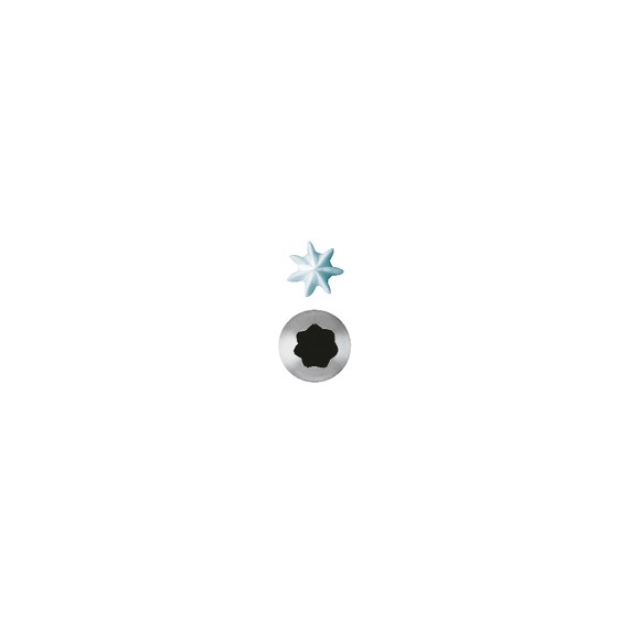 Set 6 Pz Bocchette Foro A Stella 18 mm In Acciaio Inox (6 Punte)