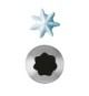 Set 6 Pz Bocchette Foro A Stella 18 mm In Acciaio Inox (7 Punte)