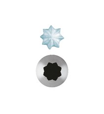 Set 6 Pz Bocchette Foro A Stella 18 mm In Acciaio Inox (8 Punte)