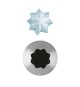 Set 6 Pz Bocchette Foro A Stella 18 mm In Acciaio Inox (8 Punte)