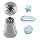 Conf. 6 Pz Bocchette Girandola Misure Miste In Acciaio Inox
