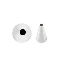 Conf. 6 Pz Bocchette Foro Tondo 6 mm In Acciaio Inox