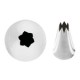 Conf. 6 Pz Bocchette Foro A Stella 14 mm In Acciaio Inox