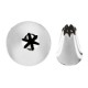 Conf. 6 Pz Bocchette Foro A Stella 18 mm In Acciaio Inox